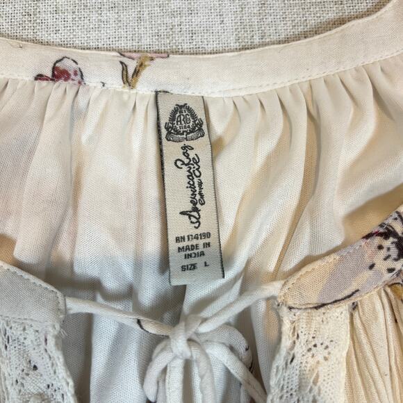 American Rag Dress Boho Floral Midi Romantic Size L - Picture 3 of 12